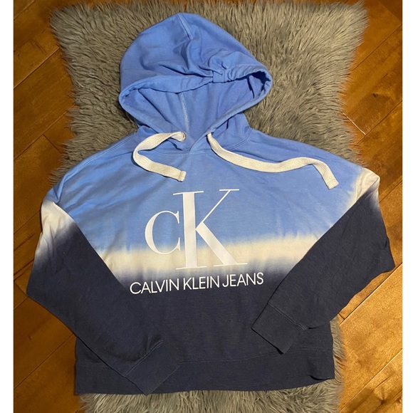 Calvin Klein Dip Dye Logo Sweatshirt Size Med - Picture 2 of 5